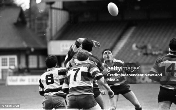 Waterloo V Wanderers at Lansdowne Road, Dublin, .