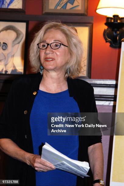 Olympia Dukakis, who will take in "Brave New World: American Theatre Responds to 9/11" at Town Hall Sept. 9-11, rehearses at Sardi's. She's one of...