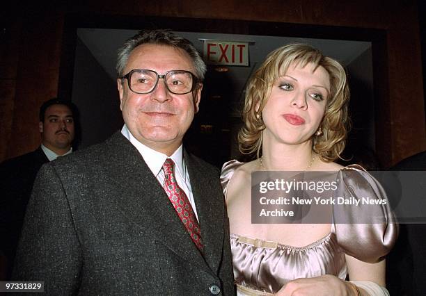 Milos Forman and Courtney Love on hand for the premiere of "The People vs. Larry Flint" at the New York Film Festival at Lincoln Center. Forman...