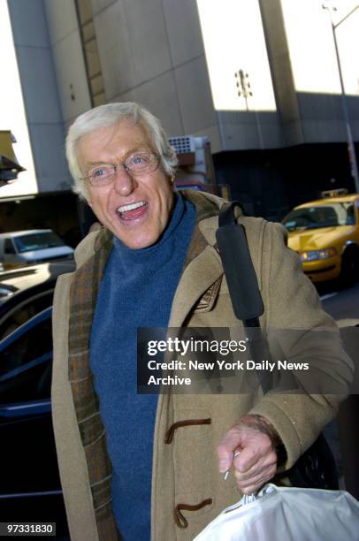 Dick Van Dyke arrives at the Schoenfeld Theater where he will appear as a special guest in Chita Rivera's Broadway production of "The Dancer's Life."...