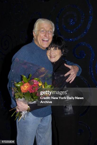 Dick Van Dyke gets together with Chita Rivera at the Schoenfeld Theater where he will appear as a special guest in her Broadway production of "The...