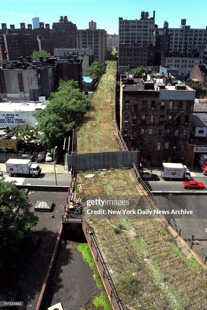 The 1.5-mile High Line, an abandoned elevated spur built 70
