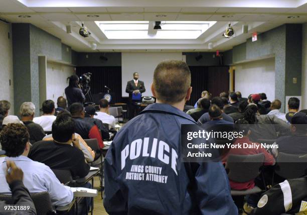 Offenders charged with soliciting or hiring prostitutes attend a five-hour class as part of Project Respect at the Brooklyn District Attorney's...