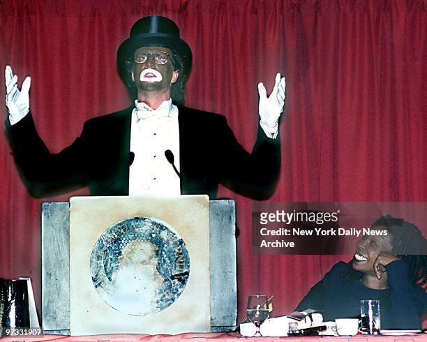 Ted Danson appears in black face during New York Friars Club Roast of Whoopi Goldberg.