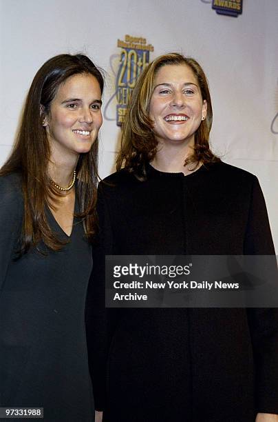 Tennis players Mary Jo Fernandez and Monica Seles get together at Sports Illustrated's 20th Century Sports Awards at Madison Square Garden.