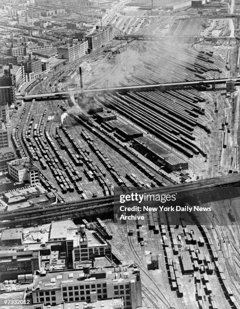 View of Sunnyside railroad yards in Long Island City.