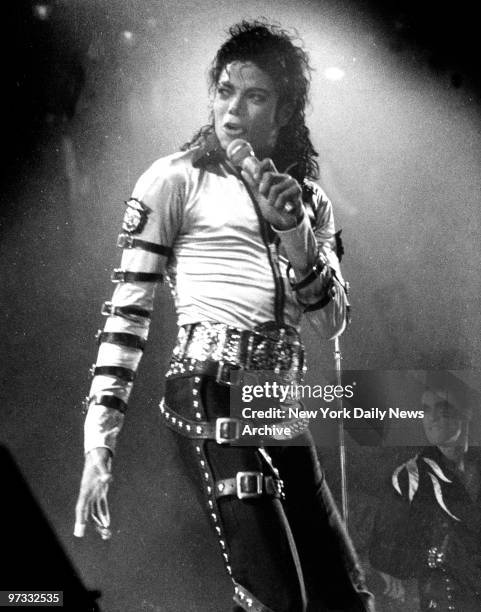 Views of Michael Jackson concert during his last NY performance before a sell out audiance. ,