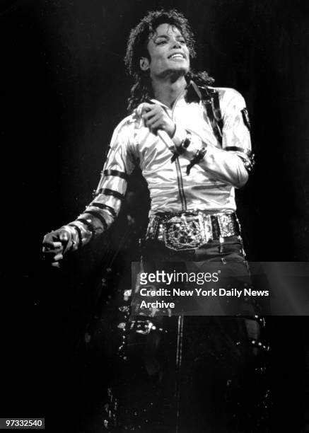 Views of Michael Jackson concert during his last NY performance before a sell out audiance. ..