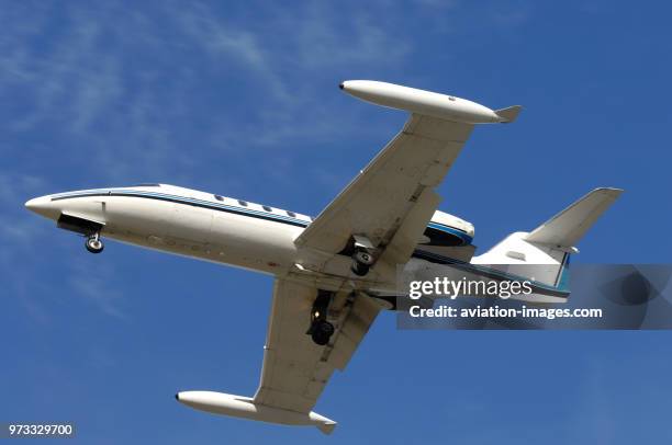 Bombardier Learjet 35A on final-approach.
