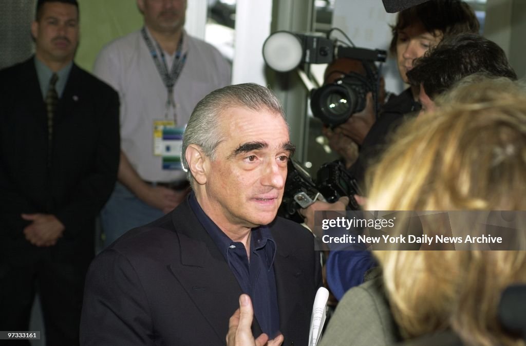 Director Martin Scorsese arrives at the Screening Room to ta