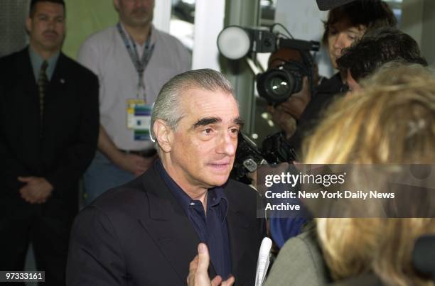 Director Martin Scorsese arrives at the Screening Room to take part in a Tribeca Film Festival luncheon discussion on Food in Film. Scorsese is a...