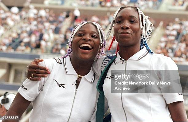 Tennis playing sisters Serena and Venus Williams are ready for action on first day of the U.S. Open at Arthur Ashe Stadium in Flushing Meadows,...
