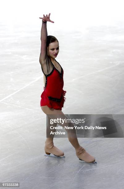 Olympic skater Sasha Cohen performs during the opening of the 66th season at the Rockefeller Center ice skating rink.