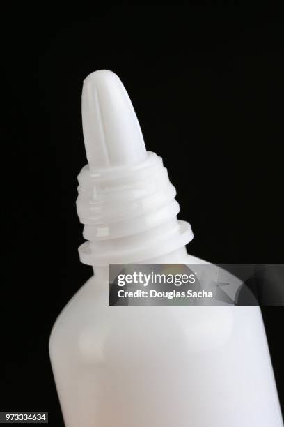 bottle of artificial tears eye drops - 生理食塩水 ストックフォトと画像