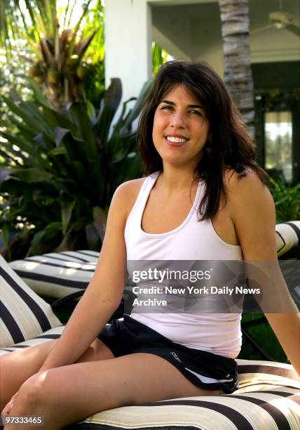 Tennis star Jennifer Capriati poses at her home in Jupiter, Florida. Capriati, a prodigy and star since age 13, finds her career at a crossroads due...