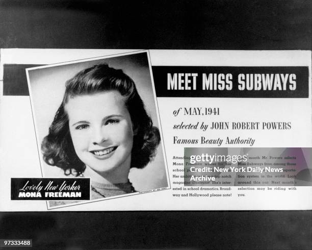 Miss Subways Mona Freeman.