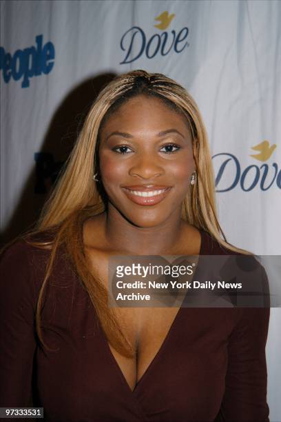 Tennis star Serena Williams is on hand at the People Magazine "Heroes Among Us" awards luncheon at the New York Public Library.