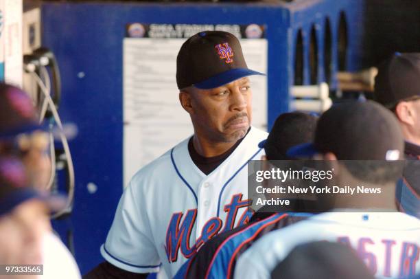 New York Mets' manager Willie Randolph stands in the dugout during his team's 11-3 loss to the Colorado Rockies at Shea Stadium. Randolph finished...