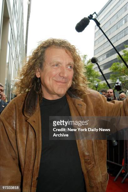 Vocalist Robert Plant arrives for a screening of "Led Zeppelin DVD" and the release of the group's CD, "How The West Was Won," at the Loews 34th St....