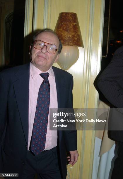 Director Sidney Lumet attends a party in his honor at Arabelle in the Plaza Athenee in anticipation of the Honorary Award which will be presented to...