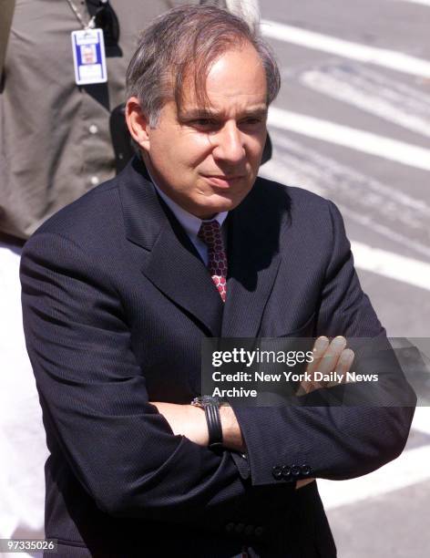 Embattled Senater Robert Torricelli of New Jersey, outside of the Capitol on Wednesday afternoon.