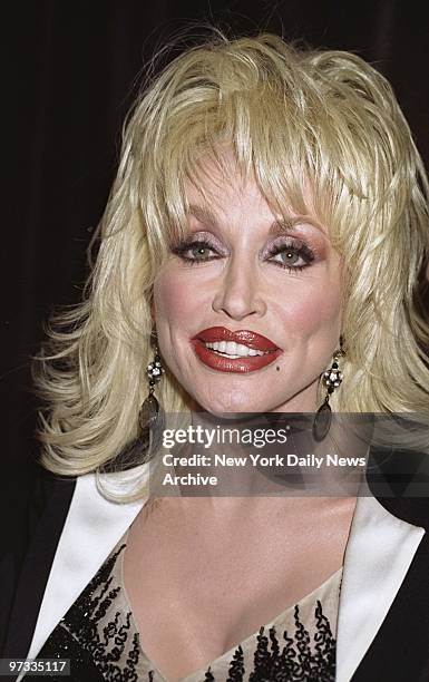 Dolly Parton is on hand at the Songwriters Hall of Fame's annual induction ceremonies at the Sheraton Hotel. She was among the inductees.