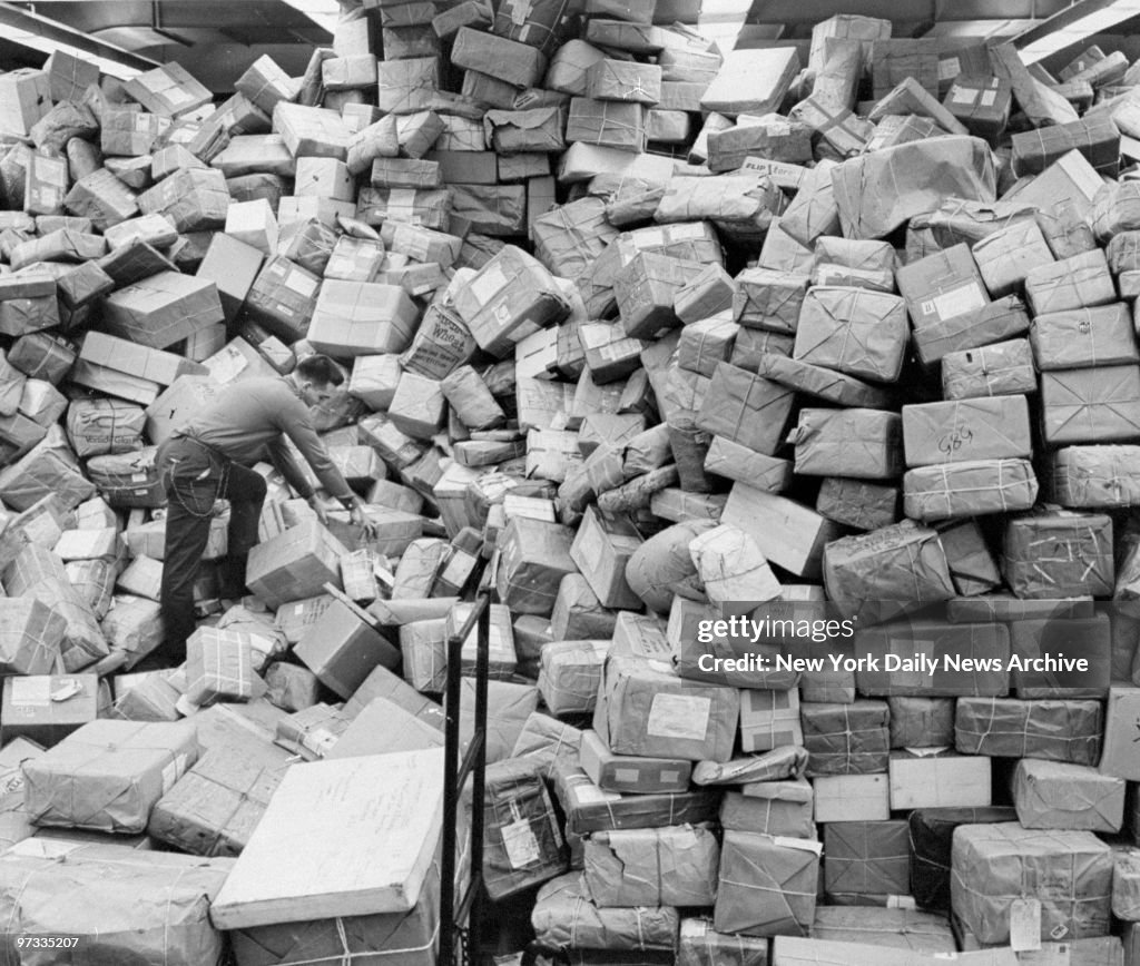 Walter Koob trying to organize the high level of holiday mai
