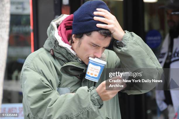 Orlando Bloom on Columbus Ave filming New York I Love You