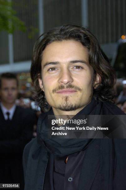 Orlando Bloom arrives at the premiere of "Kingdom of Heaven" at the Ziegfeld Theater. He stars in the film.