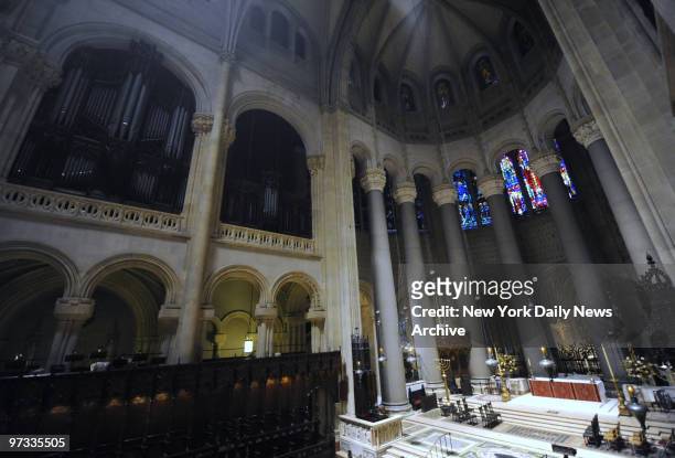 The altar at The Cathedral of Saint John The Divine after they held a Rededication Ceremony for a restoration project took several years to repair...