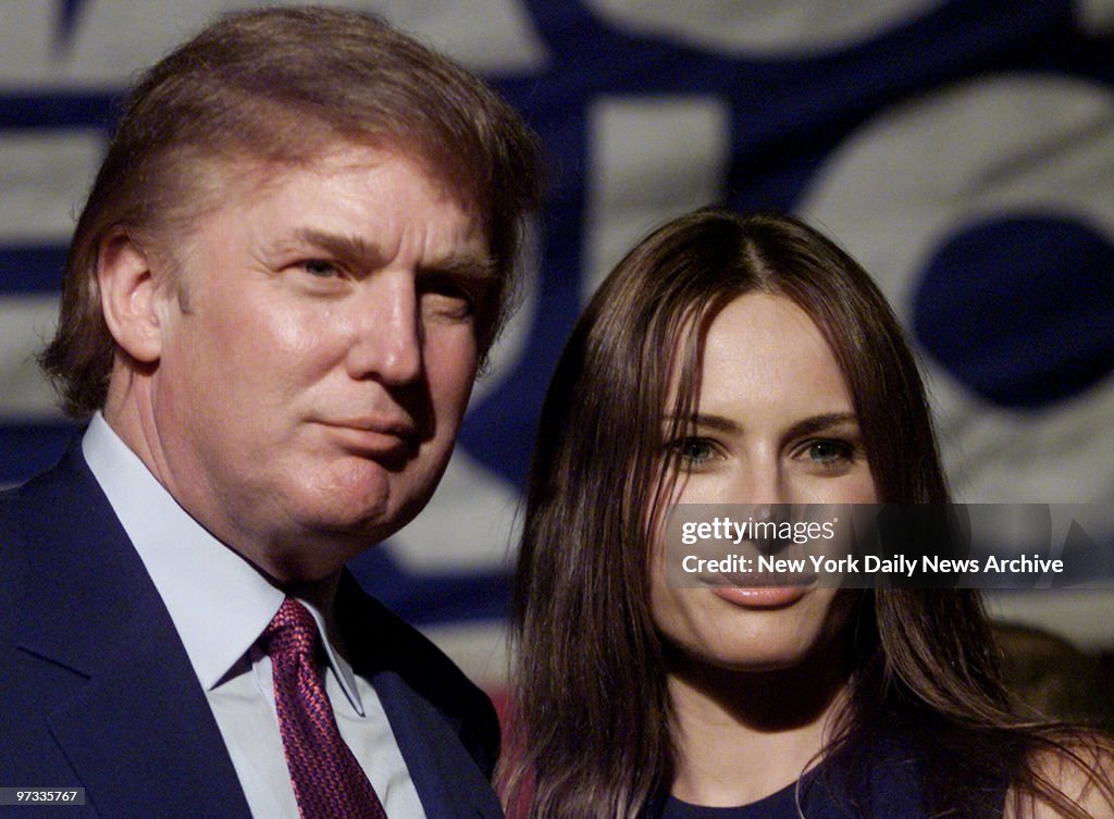 Donald Trump and his girlfriend, model Melania Knauss,visiti