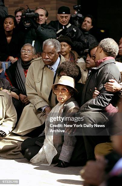 Ossie Davis and Ruby Dee are among the demonstrators outside Police Headquarters protesting the shooting of Amadou Diallo by four police officers.