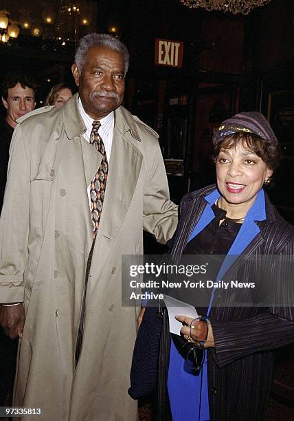 Ossie Davis and Ruby Dee at premiere of the movie "The Bone Collector" at the Ziegfeld Theater.