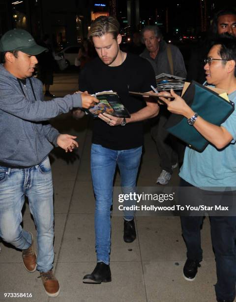 Chord Overstreet is seen on June 12, 2018 in Los Angeles, California.