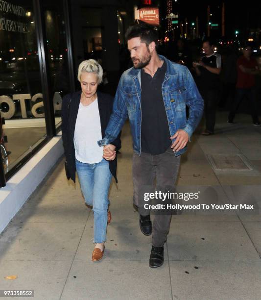 Charlie Weber and Liza Weil are seen on June 12, 2018 in Los Angeles, California.