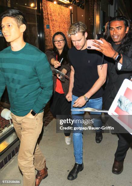 Chord Overstreet and Harry Shum Jr. Are seen on June 12, 2018 in Los Angeles, California.