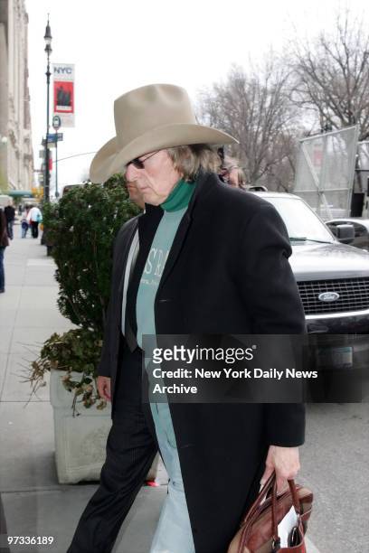 Don Imus arrives at his Central Park West home on Friday. The radio talk show host was fired from his nationally syndicated morning talk show...