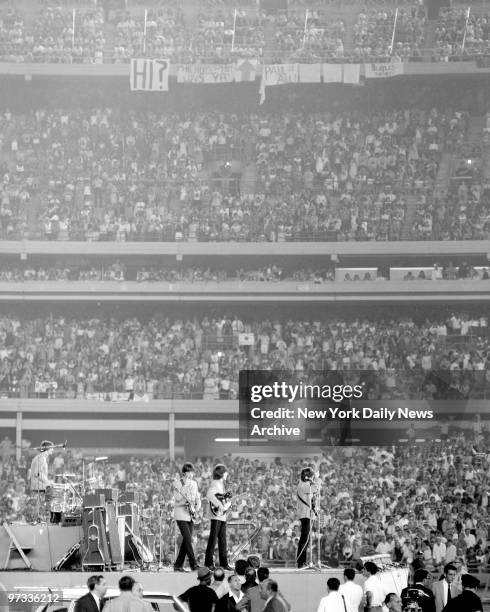 The Beatles at Shea Stadium, Our Mets have displayed their antic behavior before some good crowds at Shea Stadium but last night's turnaway mob of...