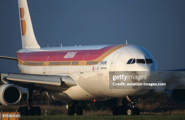 Iberia Airbus A340-300 taxiing.