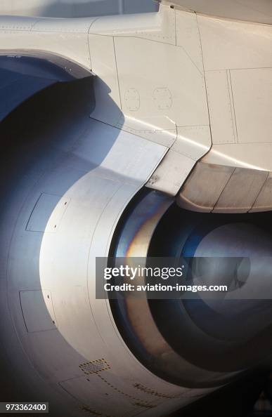 Engine Pylon Color engine-pylon and jet-engine of a GE90 on a British Airways Boeing ...