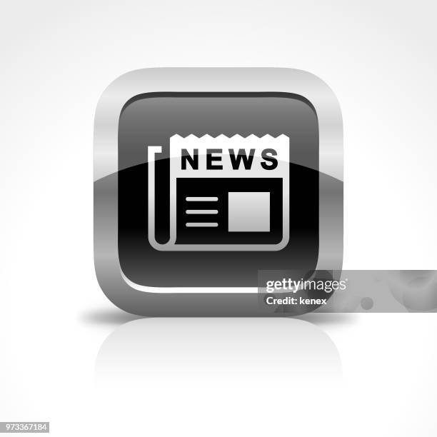 newspaper communication glossy button icon - proofreading stock illustrations