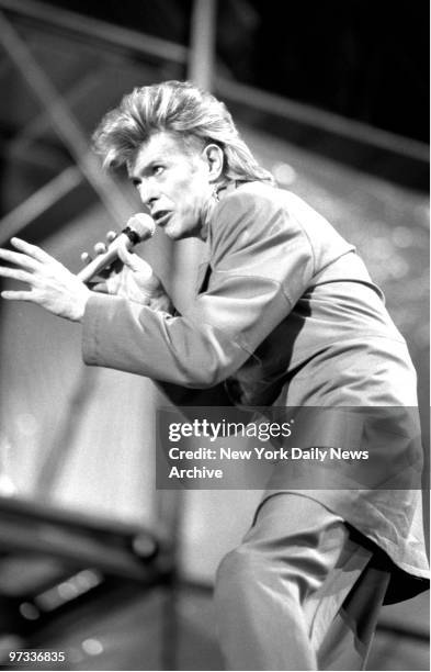 David Bowie in concert at Giants Stadium,