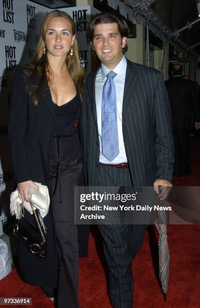 Donald Trump Jr. And his fiancee, Vanessa Haydon, attend the Conde Nast Traveler "Hot List Party" at Megu.