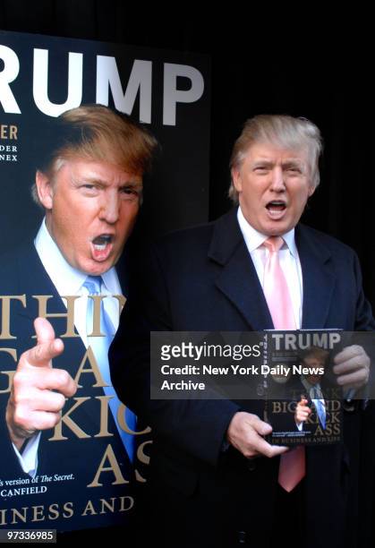 Donald Trump promoting his new book "Think Big and Kick Ass" at Barnes & Noble on 5th Ave and 46st.