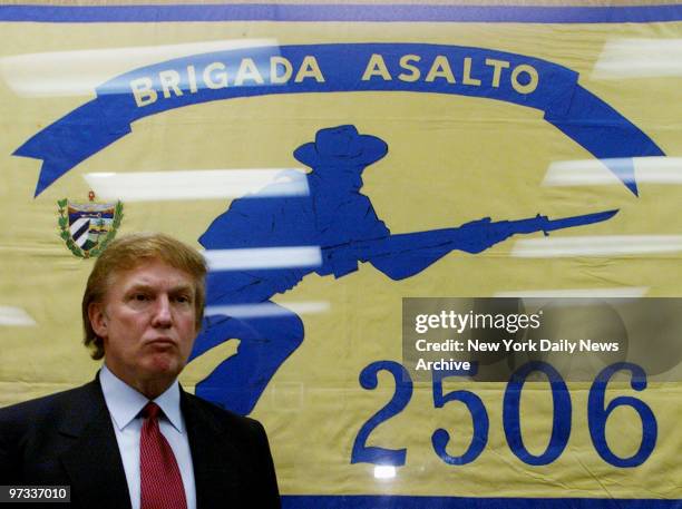 Donald Trump speaks at Miami museum dedicated to Cuban freedom fighters who died in the botched 1961 Bay of Pigs invasion. Trump was on a trip to...