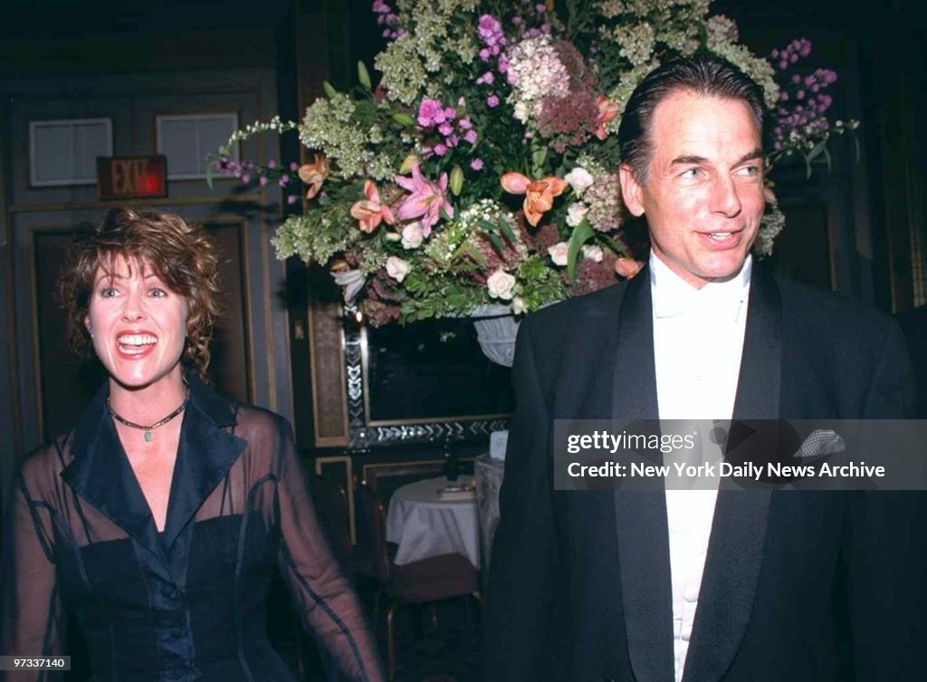 Pam Dawber and husband Mark Harmon attending the Cheesebrough Pond
