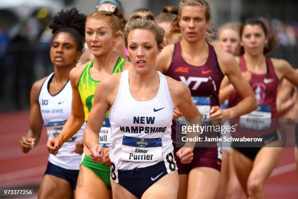 Elinor Purrier of the New Hampshire Wildcats leads the pack in the 1500 meter run during the Division I Women's Outdoor Track & Field Championship...