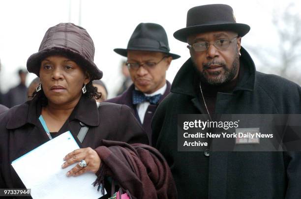William and Valerie Bell leave Queens County Criminal Court after three of the five cops involved in last November's shooting death of their son Sean...