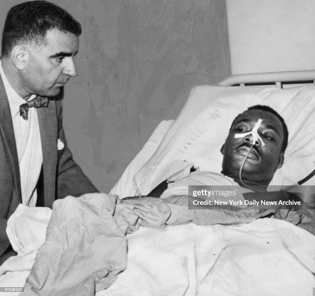 Dr. Emil A. Naclerio visits the Rev. Martin Luther King Jr.