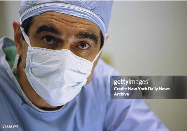 Dr. Francois Eid as he removed the kidney of Simon Fink at New York Presbyterian Hospital. The kidney was later transplanted into Simon's ailing...